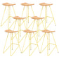 Modern Solid Wood Counter Stool Armless Bar Stool with Footrest Yellow 8 Piece Set Clearhalo 'Bar Furniture' 'Bar Stools' 'bar_stools' 'furn' 'furn_bar_stools' 'Furniture' 'Kitchen & Dining Furniture' 6372494