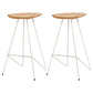 Modern Solid Wood Counter Stool Armless Bar Stool with Footrest White 2 Piece Set Clearhalo 'Bar Furniture' 'Bar Stools' 'bar_stools' 'furn' 'furn_bar_stools' 'Furniture' 'Kitchen & Dining Furniture' 6372495
