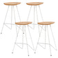 Modern Solid Wood Counter Stool Armless Bar Stool with Footrest White 4 Piece Set Clearhalo 'Bar Furniture' 'Bar Stools' 'bar_stools' 'furn' 'furn_bar_stools' 'Furniture' 'Kitchen & Dining Furniture' 6372496