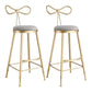 Upholstered Counter Stool Glam Style Round Low Back Bar Stool with Gold Frame 2 Piece Set Clearhalo 'Bar Furniture' 'Bar Stools' 'bar_stools' 'furn' 'furn_bar_stools' 'Furniture' 'Kitchen & Dining Furniture' 6372502