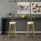 Upholstered Counter Stool Glam Style Round Low Back Bar Stool with Gold Frame Clearhalo 'Bar Furniture' 'Bar Stools' 'bar_stools' 'furn' 'furn_bar_stools' 'Furniture' 'Kitchen & Dining Furniture' 6372506