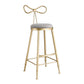 Upholstered Counter Stool Glam Style Round Low Back Bar Stool with Gold Frame Clearhalo 'Bar Furniture' 'Bar Stools' 'bar_stools' 'furn' 'furn_bar_stools' 'Furniture' 'Kitchen & Dining Furniture' 6372509