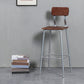Modern Solid Wood Counter Stool Armless Bar Height Bar Stool with Footrest Silver 1 Piece Clearhalo 'Bar Furniture' 'Bar Stools' 'bar_stools' 'furn' 'furn_bar_stools' 'Furniture' 'Kitchen & Dining Furniture' 6372523