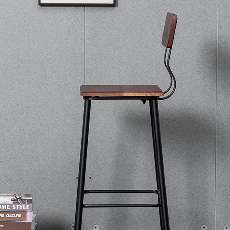 Modern Solid Wood Counter Stool Armless Bar Height Bar Stool with Footrest Clearhalo 'Bar Furniture' 'Bar Stools' 'bar_stools' 'furn' 'furn_bar_stools' 'Furniture' 'Kitchen & Dining Furniture' 6372530