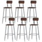 Modern Solid Wood Counter Stool Armless Bar Height Bar Stool with Footrest Silver 6 Piece Set Clearhalo 'Bar Furniture' 'Bar Stools' 'bar_stools' 'furn' 'furn_bar_stools' 'Furniture' 'Kitchen & Dining Furniture' 6372531