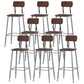 Modern Solid Wood Counter Stool Armless Bar Height Bar Stool with Footrest Silver 8 Piece Set Clearhalo 'Bar Furniture' 'Bar Stools' 'bar_stools' 'furn' 'furn_bar_stools' 'Furniture' 'Kitchen & Dining Furniture' 6372532