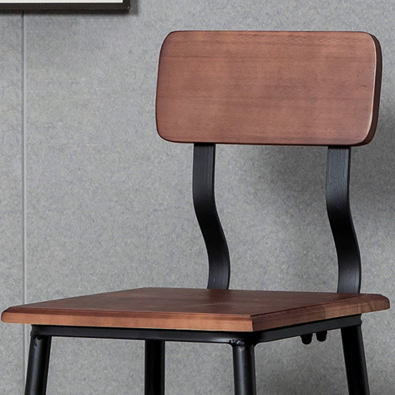 Modern Solid Wood Counter Stool Armless Bar Height Bar Stool with Footrest Clearhalo 'Bar Furniture' 'Bar Stools' 'bar_stools' 'furn' 'furn_bar_stools' 'Furniture' 'Kitchen & Dining Furniture' 6372533
