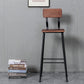 Modern Solid Wood Counter Stool Armless Bar Height Bar Stool with Footrest Clearhalo 'Bar Furniture' 'Bar Stools' 'bar_stools' 'furn' 'furn_bar_stools' 'Furniture' 'Kitchen & Dining Furniture' 6372535