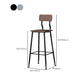 Modern Solid Wood Counter Stool Armless Bar Height Bar Stool with Footrest Clearhalo 'Bar Furniture' 'Bar Stools' 'bar_stools' 'furn' 'furn_bar_stools' 'Furniture' 'Kitchen & Dining Furniture' 6372537