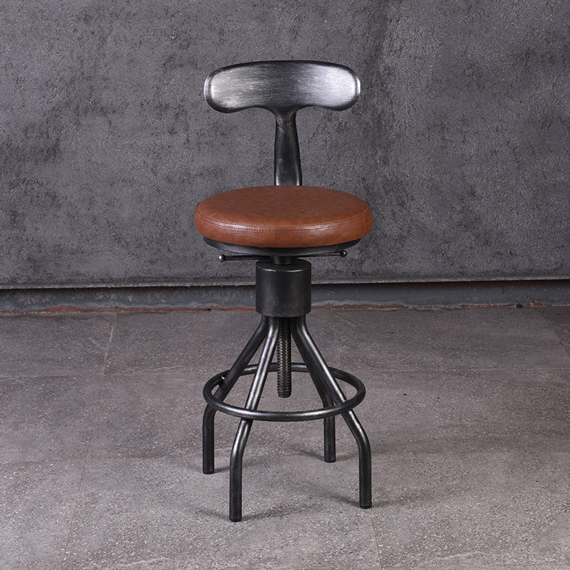 Industrial Metal Counter Height Stools Adjustable Bar Stool for Indoor Clearhalo 'Bar Furniture' 'Bar Stools' 'bar_stools' 'furn' 'furn_bar_stools' 'Furniture' 'Kitchen & Dining Furniture' 6372540