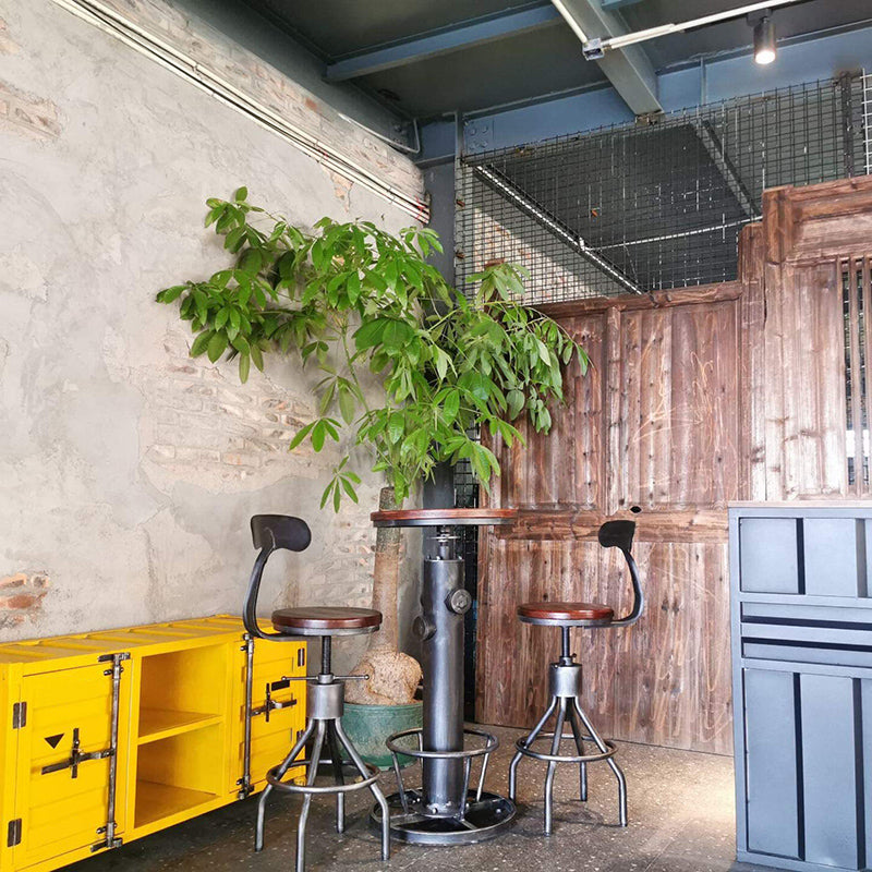 Industrial Metal Counter Height Stools Adjustable Bar Stool for Indoor Clearhalo 'Bar Furniture' 'Bar Stools' 'bar_stools' 'furn' 'furn_bar_stools' 'Furniture' 'Kitchen & Dining Furniture' 6372542