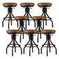 Industrial Metal Counter Height Stools Adjustable Bar Stool for Indoor Leather Backless 8 Piece Set Clearhalo 'Bar Furniture' 'Bar Stools' 'bar_stools' 'furn' 'furn_bar_stools' 'Furniture' 'Kitchen & Dining Furniture' 6372544