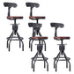 Industrial Metal Counter Height Stools Adjustable Bar Stool for Indoor Wood With Back 4 Piece Set Clearhalo 'Bar Furniture' 'Bar Stools' 'bar_stools' 'furn' 'furn_bar_stools' 'Furniture' 'Kitchen & Dining Furniture' 6372546