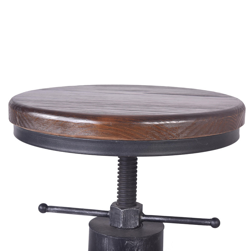 Industrial Metal Counter Height Stools Adjustable Bar Stool for Indoor Clearhalo 'Bar Furniture' 'Bar Stools' 'bar_stools' 'furn' 'furn_bar_stools' 'Furniture' 'Kitchen & Dining Furniture' 6372549
