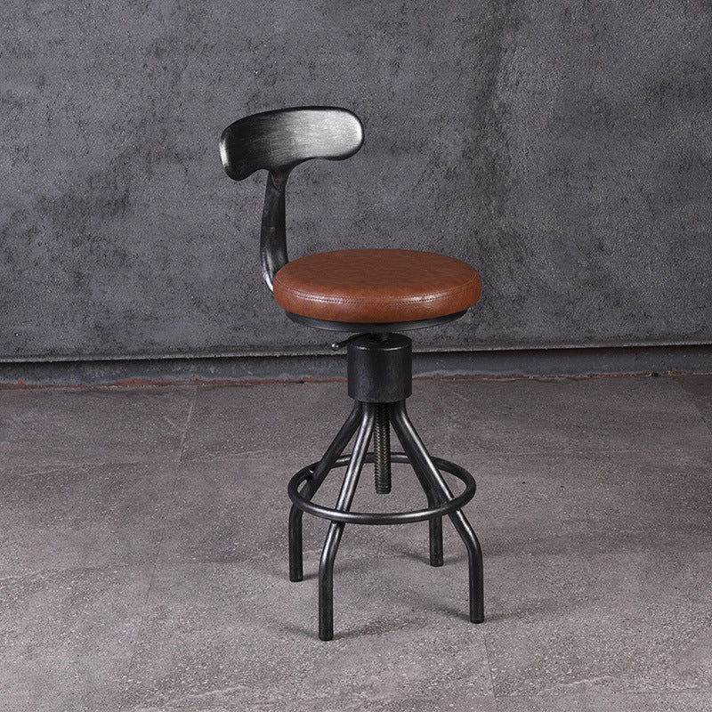 Industrial Metal Counter Height Stools Adjustable Bar Stool for Indoor Clearhalo 'Bar Furniture' 'Bar Stools' 'bar_stools' 'furn' 'furn_bar_stools' 'Furniture' 'Kitchen & Dining Furniture' 6372556