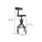 Industrial Metal Counter Height Stools Adjustable Bar Stool for Indoor Clearhalo 'Bar Furniture' 'Bar Stools' 'bar_stools' 'furn' 'furn_bar_stools' 'Furniture' 'Kitchen & Dining Furniture' 6372560