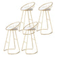 Contemporary Style Counter Stool Upholstered Bar Stool with Metal Base Gold 4 Piece Set Clearhalo 'Bar Furniture' 'Bar Stools' 'bar_stools' 'furn' 'furn_bar_stools' 'Furniture' 'Kitchen & Dining Furniture' 6372595