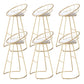 Contemporary Style Counter Stool Upholstered Bar Stool with Metal Base Gold 6 Piece Set Clearhalo 'Bar Furniture' 'Bar Stools' 'bar_stools' 'furn' 'furn_bar_stools' 'Furniture' 'Kitchen & Dining Furniture' 6372596