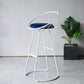 Contemporary Style Counter Stool Upholstered Bar Stool with Metal Base White 1 Piece Clearhalo 'Bar Furniture' 'Bar Stools' 'bar_stools' 'furn' 'furn_bar_stools' 'Furniture' 'Kitchen & Dining Furniture' 6372597