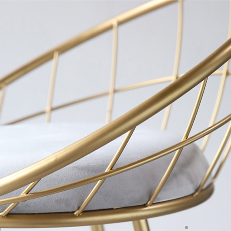 Contemporary Style Counter Stool Upholstered Bar Stool with Metal Base Clearhalo 'Bar Furniture' 'Bar Stools' 'bar_stools' 'furn' 'furn_bar_stools' 'Furniture' 'Kitchen & Dining Furniture' 6372602