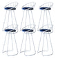 Contemporary Style Counter Stool Upholstered Bar Stool with Metal Base White 6 Piece Set Clearhalo 'Bar Furniture' 'Bar Stools' 'bar_stools' 'furn' 'furn_bar_stools' 'Furniture' 'Kitchen & Dining Furniture' 6372604