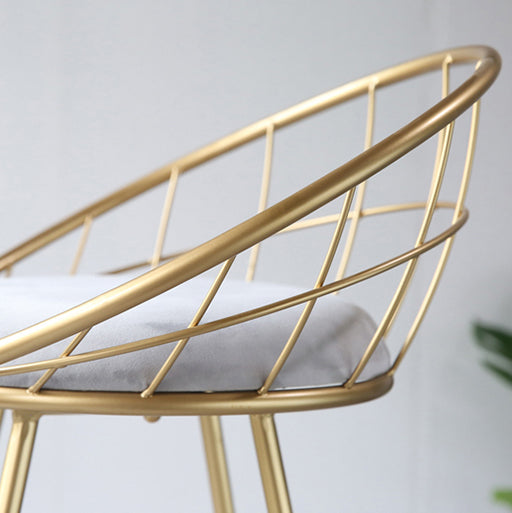 Contemporary Style Counter Stool Upholstered Bar Stool with Metal Base Clearhalo 'Bar Furniture' 'Bar Stools' 'bar_stools' 'furn' 'furn_bar_stools' 'Furniture' 'Kitchen & Dining Furniture' 6372605