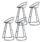 Contemporary Style Counter Stool Upholstered Bar Stool with Metal Base Black 4 Piece Set Clearhalo 'Bar Furniture' 'Bar Stools' 'bar_stools' 'furn' 'furn_bar_stools' 'Furniture' 'Kitchen & Dining Furniture' 6372611