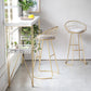 Contemporary Style Counter Stool Upholstered Bar Stool with Metal Base Clearhalo 'Bar Furniture' 'Bar Stools' 'bar_stools' 'furn' 'furn_bar_stools' 'Furniture' 'Kitchen & Dining Furniture' 6372612