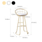 Contemporary Style Counter Stool Upholstered Bar Stool with Metal Base Clearhalo 'Bar Furniture' 'Bar Stools' 'bar_stools' 'furn' 'furn_bar_stools' 'Furniture' 'Kitchen & Dining Furniture' 6372618
