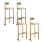 Modern Backrest Armless Counter Stool Iron Frame Bar Stool with Leather Cushion Gold 4 Piece Set Counter Stool(26"H) Clearhalo 'Bar Furniture' 'Bar Stools' 'bar_stools' 'furn' 'furn_bar_stools' 'Furniture' 'Kitchen & Dining Furniture' 6372729