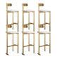 Modern Backrest Armless Counter Stool Iron Frame Bar Stool with Leather Cushion Gold 6 Piece Set Counter Stool(26"H) Clearhalo 'Bar Furniture' 'Bar Stools' 'bar_stools' 'furn' 'furn_bar_stools' 'Furniture' 'Kitchen & Dining Furniture' 6372731