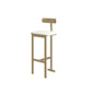 Modern Backrest Armless Counter Stool Iron Frame Bar Stool with Leather Cushion Clearhalo 'Bar Furniture' 'Bar Stools' 'bar_stools' 'furn' 'furn_bar_stools' 'Furniture' 'Kitchen & Dining Furniture' 6372732