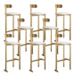 Modern Backrest Armless Counter Stool Iron Frame Bar Stool with Leather Cushion Gold 8 Piece Set Bar Stool(30"H) Clearhalo 'Bar Furniture' 'Bar Stools' 'bar_stools' 'furn' 'furn_bar_stools' 'Furniture' 'Kitchen & Dining Furniture' 6372741