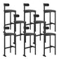 Modern Backrest Armless Counter Stool Iron Frame Bar Stool with Leather Cushion Black 8 Piece Set Counter Stool(26"H) Clearhalo 'Bar Furniture' 'Bar Stools' 'bar_stools' 'furn' 'furn_bar_stools' 'Furniture' 'Kitchen & Dining Furniture' 6372746