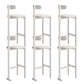 Modern Backrest Armless Counter Stool Iron Frame Bar Stool with Leather Cushion White 6 Piece Set Bar Stool(30"H) Clearhalo 'Bar Furniture' 'Bar Stools' 'bar_stools' 'furn' 'furn_bar_stools' 'Furniture' 'Kitchen & Dining Furniture' 6372760