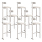 Modern Backrest Armless Counter Stool Iron Frame Bar Stool with Leather Cushion White 8 Piece Set Bar Stool(30"H) Clearhalo 'Bar Furniture' 'Bar Stools' 'bar_stools' 'furn' 'furn_bar_stools' 'Furniture' 'Kitchen & Dining Furniture' 6372761