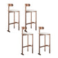 Modern Backrest Armless Counter Stool Iron Frame Bar Stool with Leather Cushion Rose Gold 4 Piece Set Counter Stool(26"H) Clearhalo 'Bar Furniture' 'Bar Stools' 'bar_stools' 'furn' 'furn_bar_stools' 'Furniture' 'Kitchen & Dining Furniture' 6372764