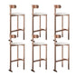 Modern Backrest Armless Counter Stool Iron Frame Bar Stool with Leather Cushion Rose Gold 6 Piece Set Bar Stool(30"H) Clearhalo 'Bar Furniture' 'Bar Stools' 'bar_stools' 'furn' 'furn_bar_stools' 'Furniture' 'Kitchen & Dining Furniture' 6372770