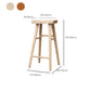 Industrial Armless Backless Counter Stool Rubber Wood Bar Stool with Pedal Clearhalo 'Bar Furniture' 'Bar Stools' 'bar_stools' 'furn' 'furn_bar_stools' 'Furniture' 'Kitchen & Dining Furniture' 6372796