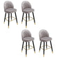 Modern Armless Backrest Counter Stool Iron Bar Stool with Cushion for Bar