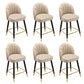 Modern Armless Backrest Counter Stool Iron Bar Stool with Cushion for Bar