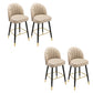 Modern Armless Backrest Counter Stool Iron Bar Stool with Cushion for Bar