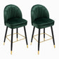 Modern Armless Backrest Counter Stool Iron Bar Stool with Cushion for Bar