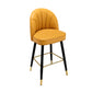 Modern Armless Backrest Counter Stool Iron Bar Stool with Cushion for Bar