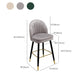 Modern Armless Backrest Counter Stool Iron Bar Stool with Cushion for Bar
