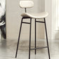 Modern Backrest Counter Stool Iron Cafe Bar Stool with Cushion and Pedal Clearhalo 'Bar Furniture' 'Bar Stools' 'bar_stools' 'furn' 'furn_bar_stools' 'Furniture' 'Kitchen & Dining Furniture' 6372846