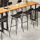 Modern Backrest Counter Stool Iron Cafe Bar Stool with Cushion and Pedal Clearhalo 'Bar Furniture' 'Bar Stools' 'bar_stools' 'furn' 'furn_bar_stools' 'Furniture' 'Kitchen & Dining Furniture' 6372852