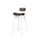Modern Backrest Counter Stool Iron Cafe Bar Stool with Cushion and Pedal White Black 1 Piece Clearhalo 'Bar Furniture' 'Bar Stools' 'bar_stools' 'furn' 'furn_bar_stools' 'Furniture' 'Kitchen & Dining Furniture' 6372859