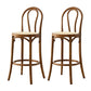 Taburete de bar de 4 patas Taburetes de madera de estilo industrial con altura de mostrador