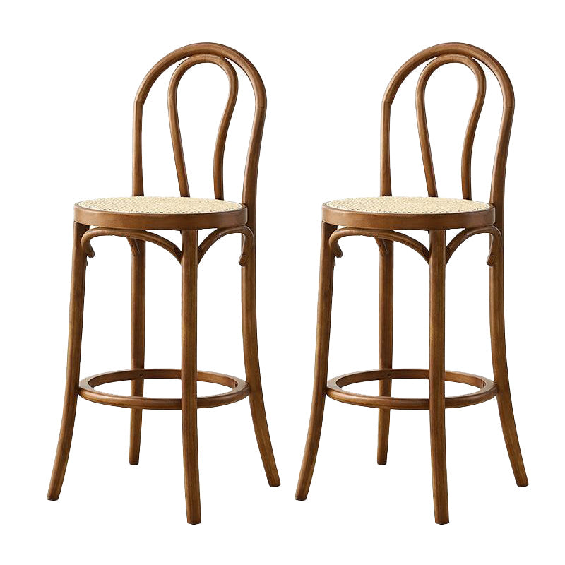 Taburete de bar de 4 patas Taburetes de madera de estilo industrial con altura de mostrador